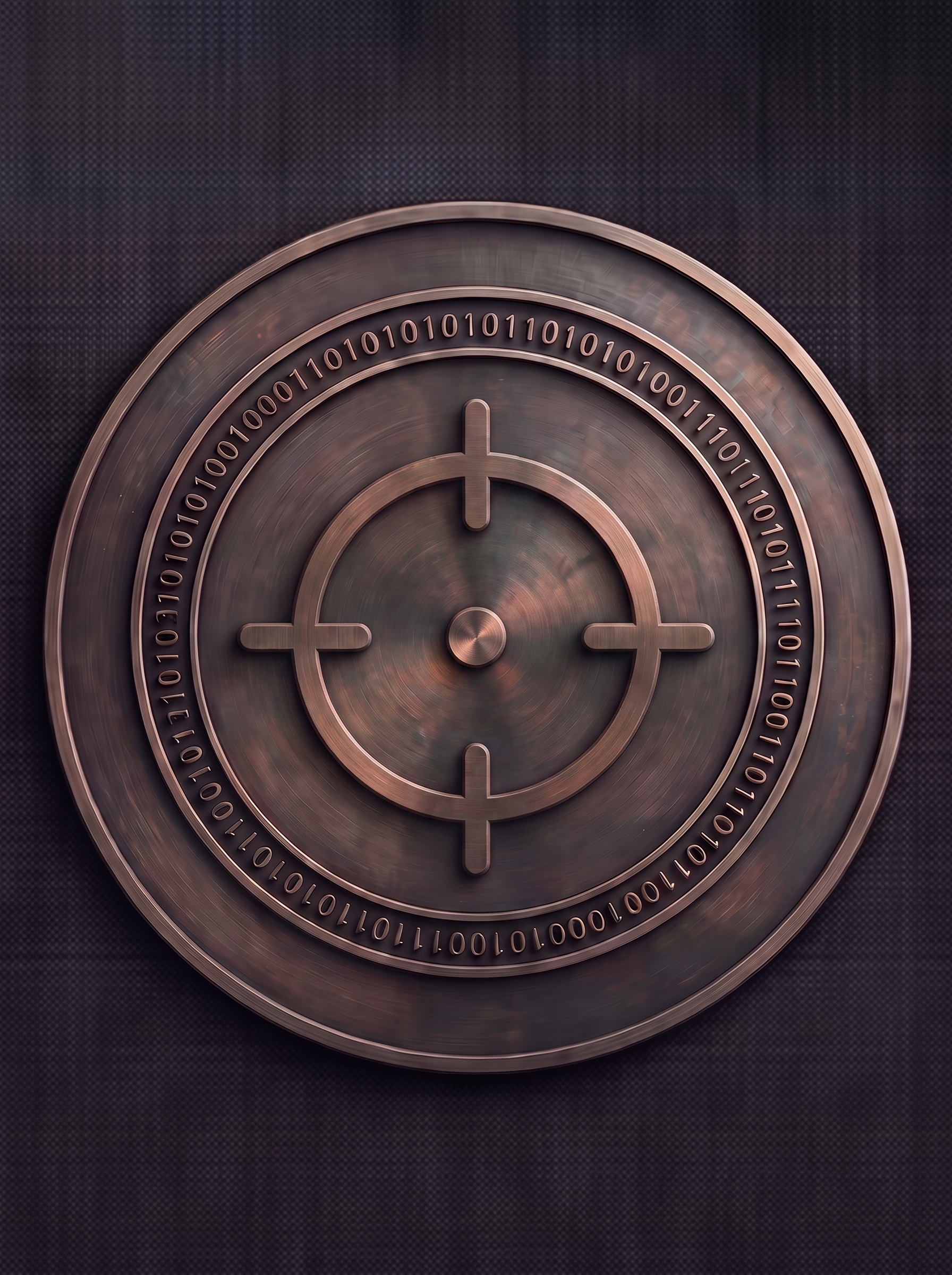 The Hunter emblem - bronze coin with crosshair