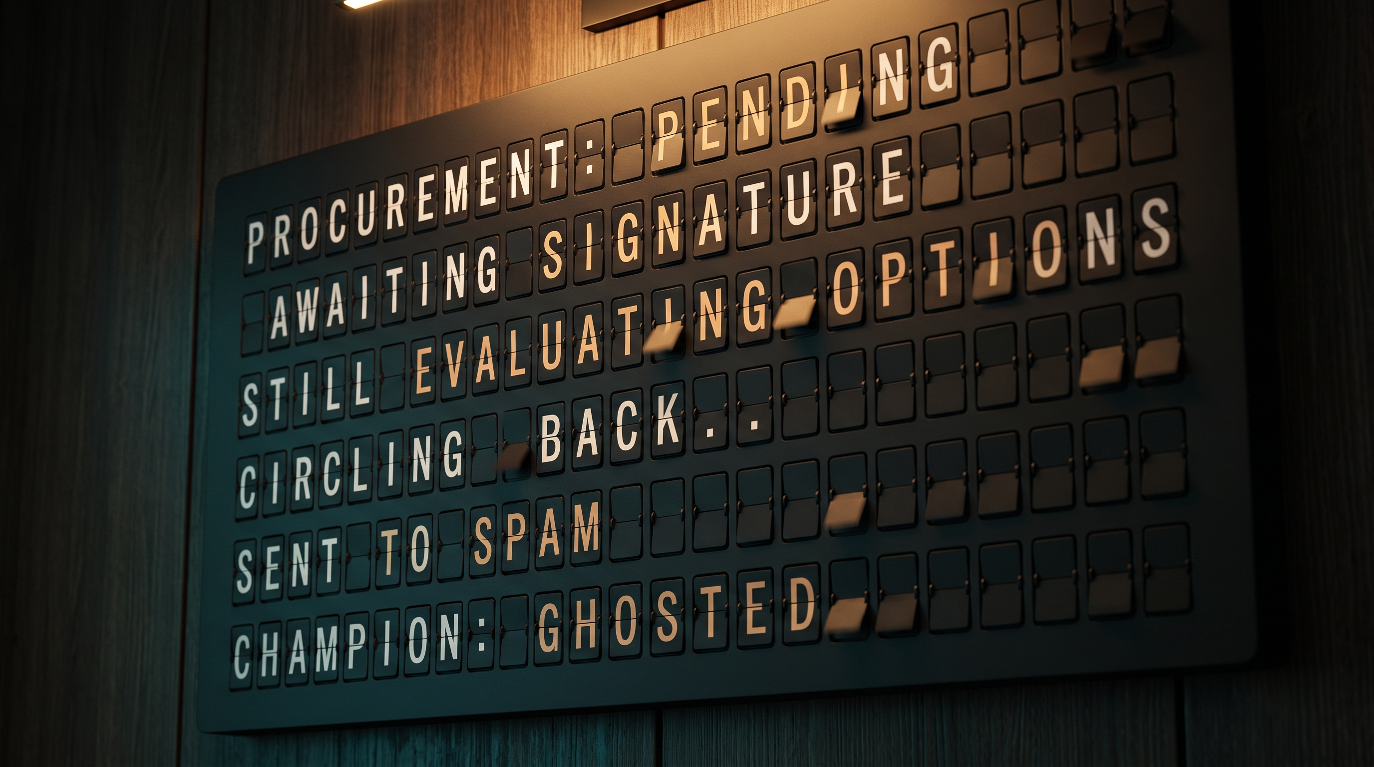 Departures board - warm direction